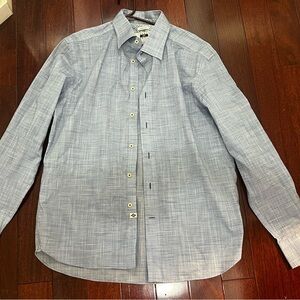 Joseph Abboud Light Blue Casual Button-Down Shirt